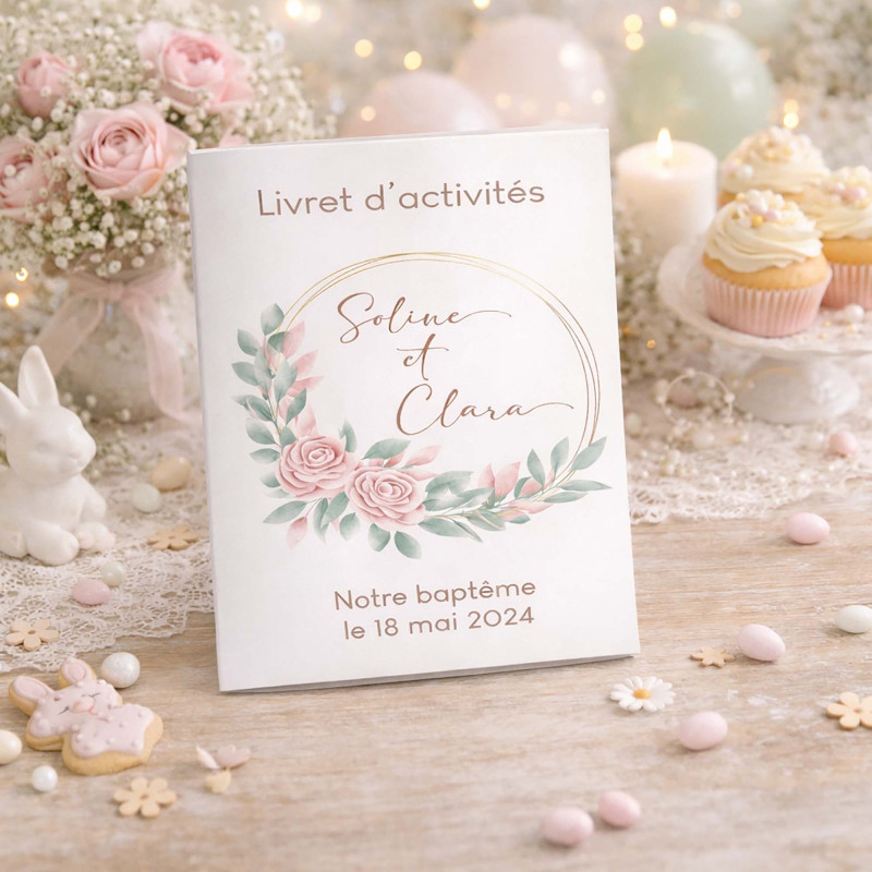 Livret d'Activités pour Enfants Personnalisé "Douceur Florale"