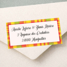Étiquette adresse personnalisée Madras