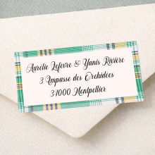 Étiquette adresse personnalisée Madras