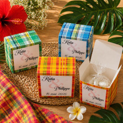 Boîte Carrée Personnalisée – Collection Dom-Tom Madras