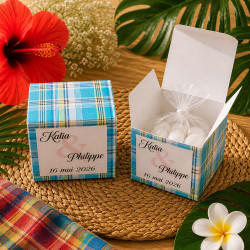 Boîte Carrée Personnalisée – Collection Dom-Tom Madras