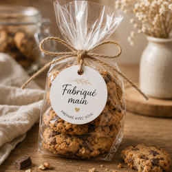 Étiquettes rondes perforées personnalisées – Packaging artisanal