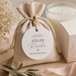 Étiquettes rondes perforées personnalisées – Packaging artisanal