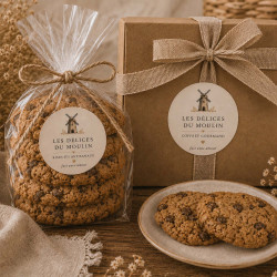 Étiquettes rondes autocollantes personnalisées – Packaging artisanal