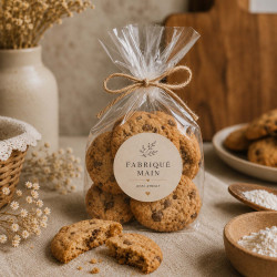 Étiquettes rondes autocollantes personnalisées – Packaging artisanal