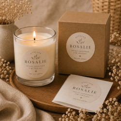 Étiquettes rondes autocollantes personnalisées – Packaging artisanal