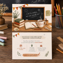 Carte d’invitation départ retraite – Maîtresse ou Maître d’école