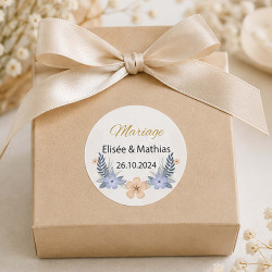 Étiquette ou sticker mariage Bloomette