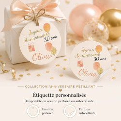 Étiquette Collection Anniversaire Pétillant