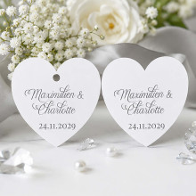 Étiquette cœur mariage personnalisée – Élégance Romantique