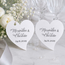Étiquette cœur mariage personnalisée – Promesse d'Amour