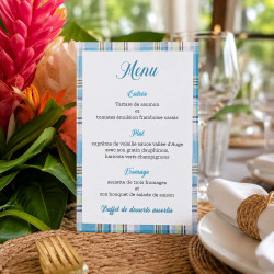 Menu personnalisé Madras