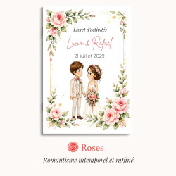 Livret d'activités mariage enfant / 6 univers au choix