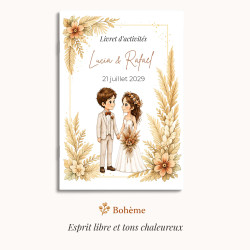 Livret d'activités mariage enfant / 6 univers au choix