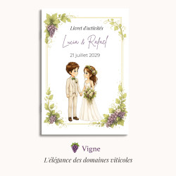 Livret d'activités mariage enfant / 6 univers au choix