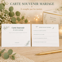 Cartes souvenir mariage à remplir par les invités – Souvenirs de mariage