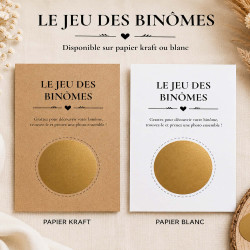 Jeu des Binômes à gratter – Animation mariage & photos souvenirs