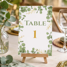 Carte nom de table personnalisée – Collection Eucalyptus