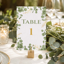 Carte nom de table personnalisée – Collection Eucalyptus