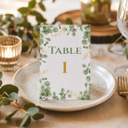 Carte nom de table personnalisée – Collection Eucalyptus