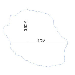 Étiquette carte La Réunion 974 Madras Bleu