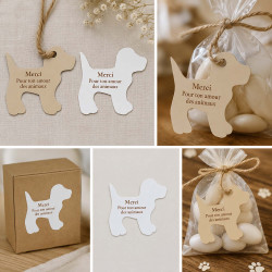 Étiquette cadeau chien personnalisée