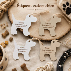 Étiquette cadeau chien personnalisée
