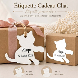 Étiquette Chat personnalisée