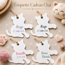 Étiquette Chat personnalisée