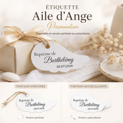 Étiquette Aile d'Ange personnalisée