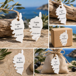 Étiquette Corse personnalisée 2A 2B | Mariage, baptême, anniversaire