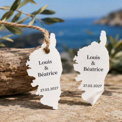 Étiquette Corse personnalisée 2A 2B | Mariage, baptême, anniversaire