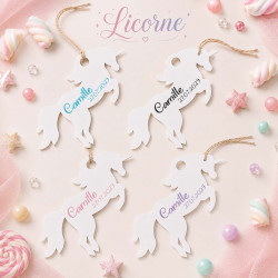 Étiquette Licorne personnalisée | Dragées, cadeaux invités & anniversaire