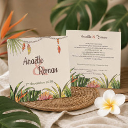 Faire-part personnalisé - Collection Boho Tropicale