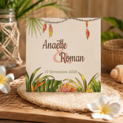 Faire-part personnalisé - Collection Boho Tropicale