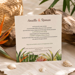Faire-part personnalisé - Collection Boho Tropicale