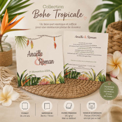 Faire-part personnalisé - Collection Boho Tropicale