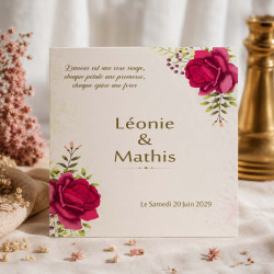 Faire-part personnalisé - Collection Jardin de Roses