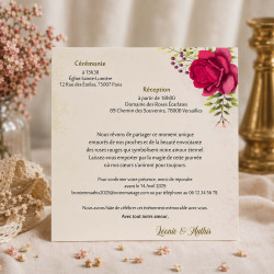 Faire-part personnalisé - Collection Jardin de Roses