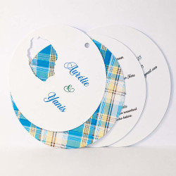 Faire-part mariage rond Madras – La Réunion