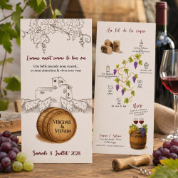 Faire-part mariage personnalisé - Au Fil de la Vigne