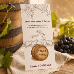 Faire-part mariage personnalisé - Au Fil de la Vigne