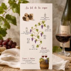 Faire-part mariage personnalisé - Au Fil de la Vigne