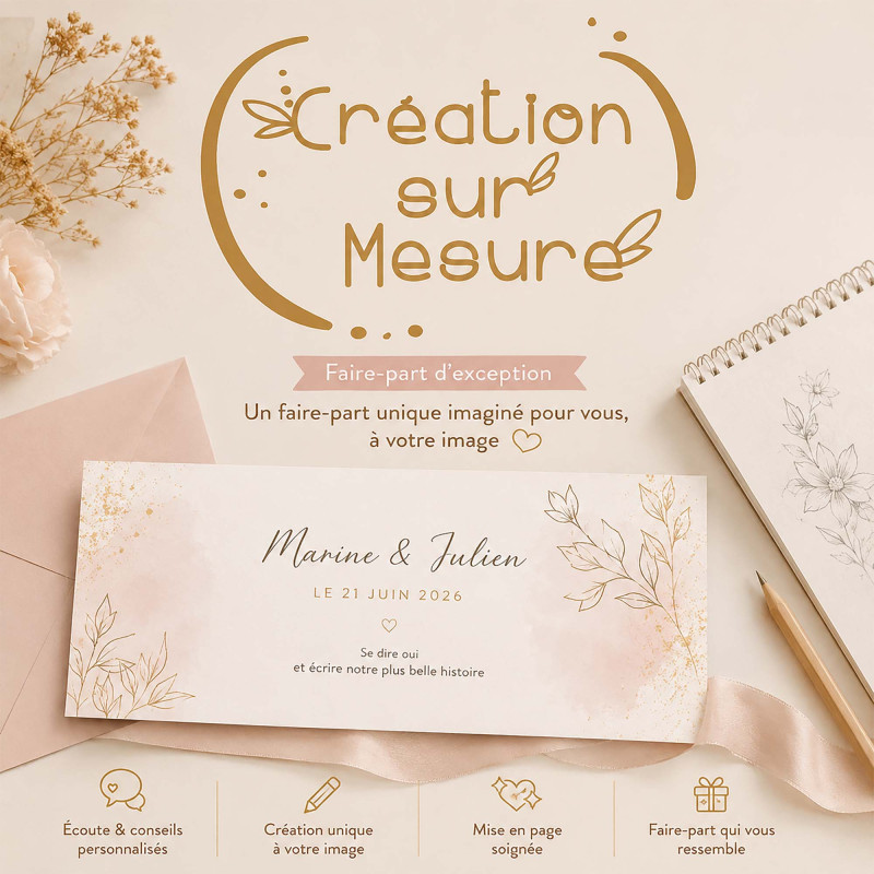 Forfait Création Sur-Mesure Faire-part/invitation