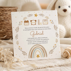 Faire-part naissance Éléphant - Collection Peluches Câlines