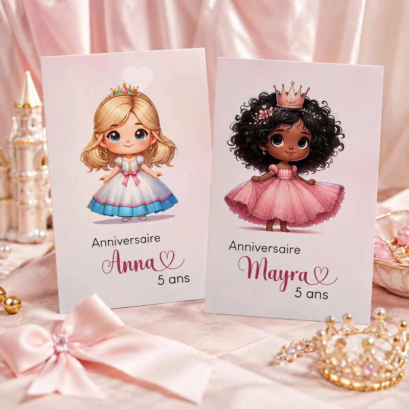 Invitation Anniversaire Princesse – Collection Princesses Enchantées