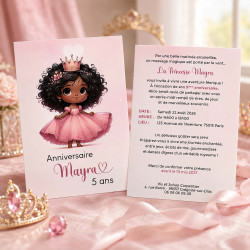 Invitation Anniversaire Princesse – Collection Princesses Enchantées