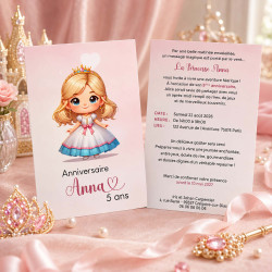 Invitation Anniversaire Princesse – Collection Princesses Enchantées