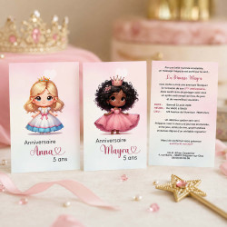 Invitation Anniversaire Princesse – Collection Princesses Enchantées