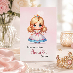 Invitation Anniversaire Princesse – Collection Princesses Enchantées